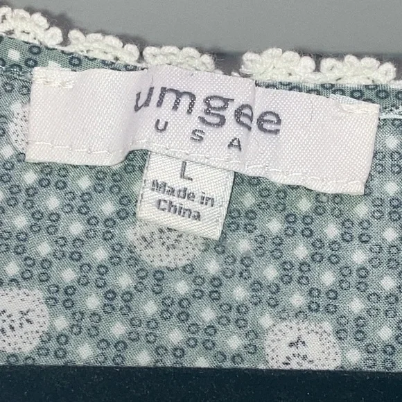 Seafoam and White Umgee Dress. Size L - Picture 4 of 6